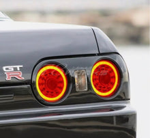 78 WORKS FIBER RING LED TAILLIGHTS FOR 89-94 NISSAN SKYLINE R32 GTR GTST 2 DOOR COUPE TAIL LIGHTS