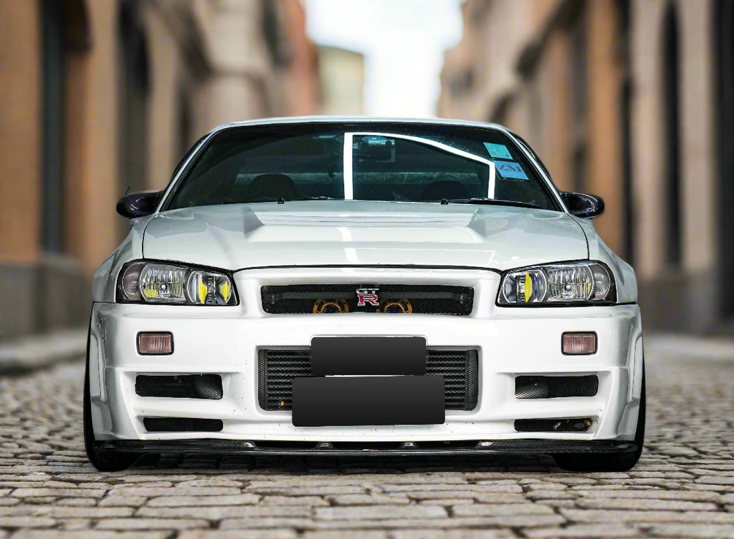 Nissan Skyline R34 GTR / GTT Crystal Jdm Black Headlights
