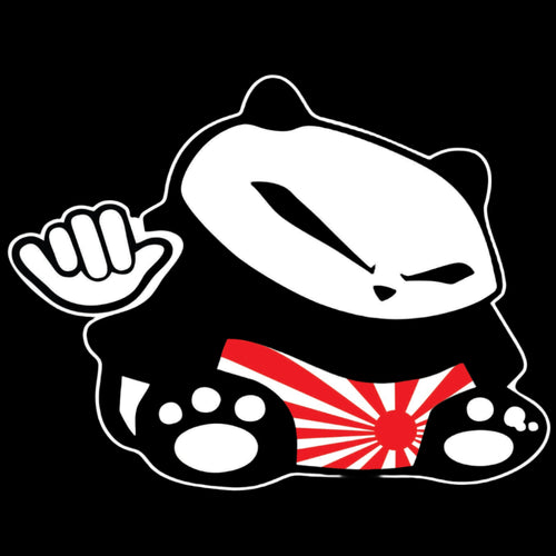 JDM STICKER PANDA WITH RISING SUN JAPANESE FLAG DRIFT CAR STICKER [XRACING] #141