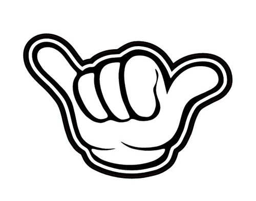 JDM STICKER HANG LOOSE SIGN FUNNY UTE DRIFT CAR STICKER DECAL [XRACING] #313