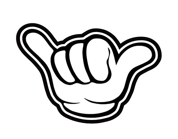 JDM STICKER HANG LOOSE SIGN FUNNY UTE DRIFT CAR STICKER DECAL [XRACING] #313