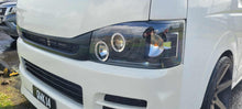 TOYOTA HIACE JDM Black Projector Headlights  with Halo Rings 2004 - 2010