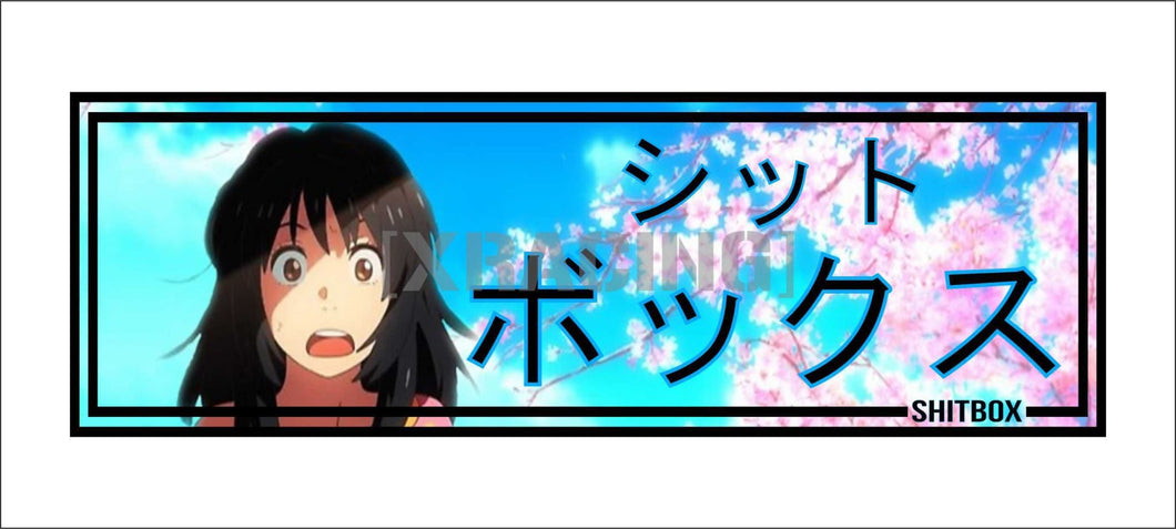 JDM SLAP SH*T BOX IN JAPANESE JDM STICKER FUNNY CAR STICKER DECAL [XRACING] #226