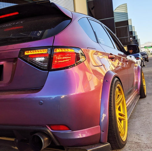 Subaru WRX STI GE GR GH 2008 - 2013 Hyper - Black Full LED Tail lights 3D LED