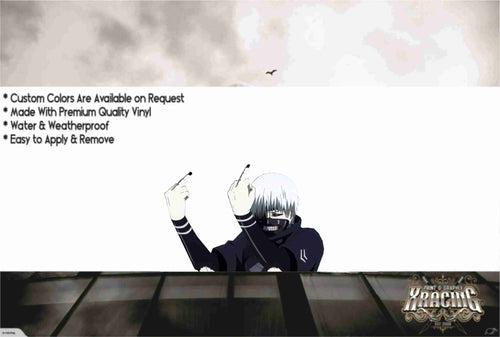 ANIME WINDOW PEEKING / PEEKER SLAP STICKER DECAL [XRACING] #434