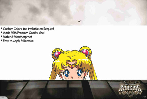 ANIME WINDOW PEEKING / PEEKER SLAP STICKER DECAL [XRACING] #442