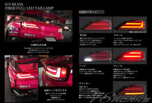 78 WORKS FIBER LED TAILLIGHTS FOR NISSAN SILVIA 200SX S15 SPEC R 99 - 02
