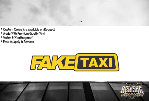JDM STICKER FAKE TAXI FUNNY CAR STICKER DECAL [XRACING] #169