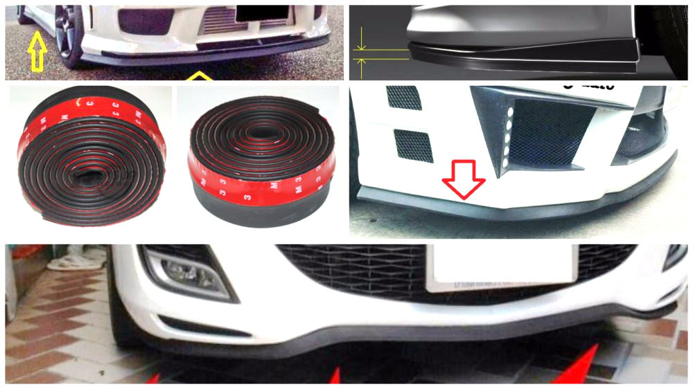 Samurai Rubber Lip / Easy Lip Side Skirt Lip 2.5 meter long From $39