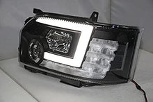 Toyota Hiace Crystal JDM DRL Coplus Style Black Head Lights  2014 - 2018