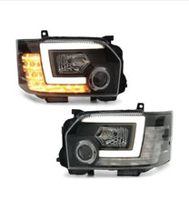 Toyota Hiace Crystal JDM DRL Coplus Style Black Head Lights  2014 - 2018