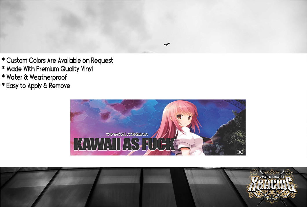 JDM SLAP KAWAII AS F*CK JAPANESE JDM STICKER FUNNY CAR STICKER [XRACING] #332