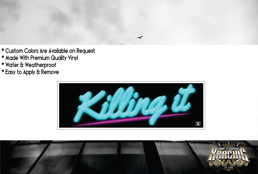JDM SLAP KILLING IT JDM STICKER FUNNY CAR STICKER DECAL [XRACING] #331