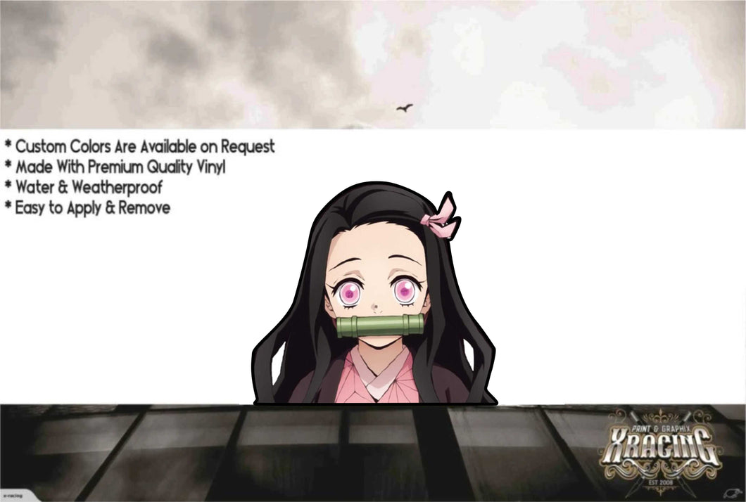 JDM ANIME WINDOW PEEKING / PEEKER SLAP STICKER DECAL [XRACING] #427