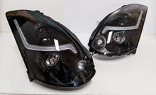 NISSAN SKYLINE 350GT INFINITI G35 V35 HEADLIGHTS BLACK 3D LED DRL PROJECTOR HEAD LIGHTS FOR 2001 - 2006