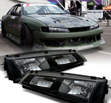Nissan Silvia S14 240Sx 200sx Kouki  JDM Black Head Lights With Corner lights 1996 - 1998