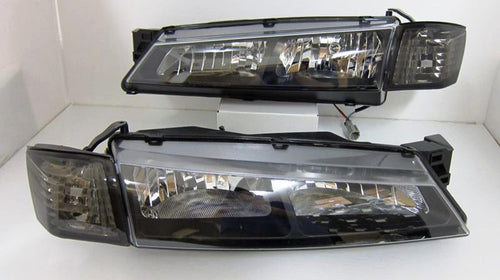 Nissan Silvia S14 240Sx 200sx Kouki  JDM Black Head Lights With Corner lights 1996 - 1998