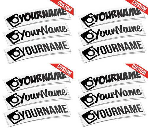 Instagram Stickers Custom Made Sticker with your Username x 2