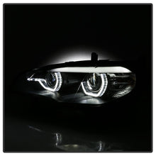 Black 3D Dual LED DRL Projector Head Lights for 2007 - 2010 BMW