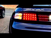 NISSAN SILVIA S14 200SX Jdm Black LED TAIL LIGHTS & SMOKED GARNISH FOR 93-98