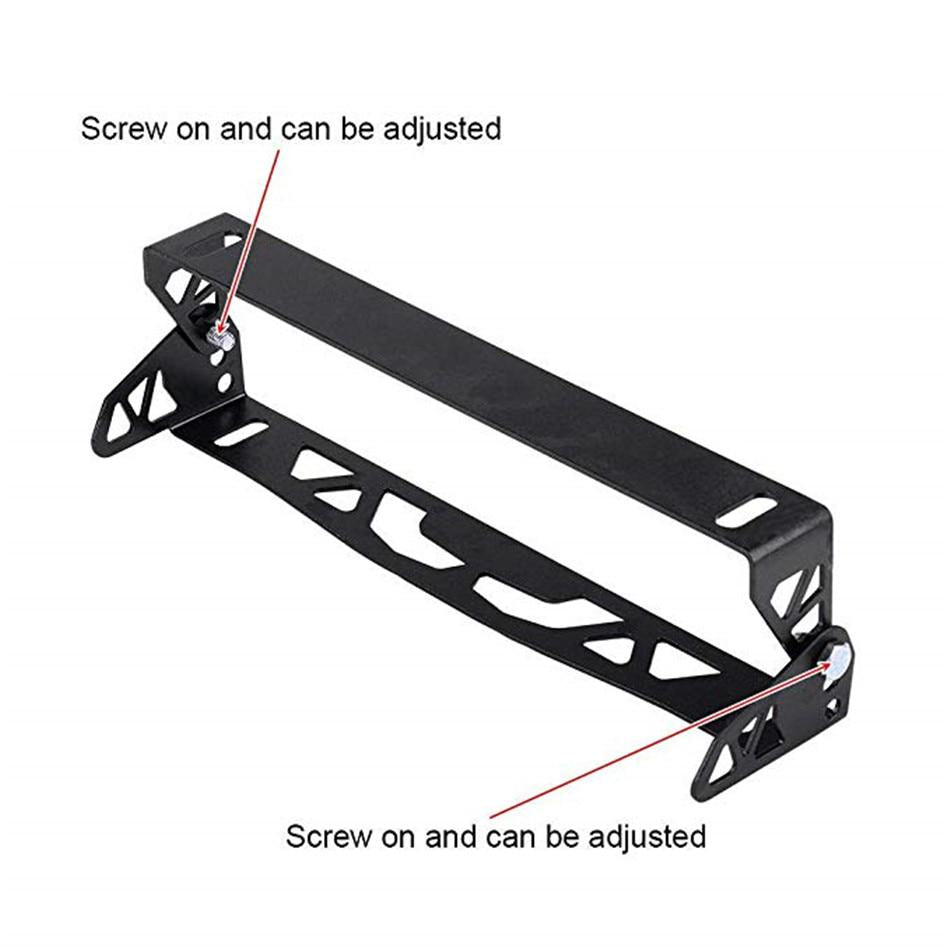 thumbnail image 2 of Universal Adjustable Tilt Angle License Plate Relocator Bracket Holder For Car 2 of 6