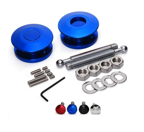 Push Button Quick Release Bonnet Pins Heavy Duty Billet  [XRACING]